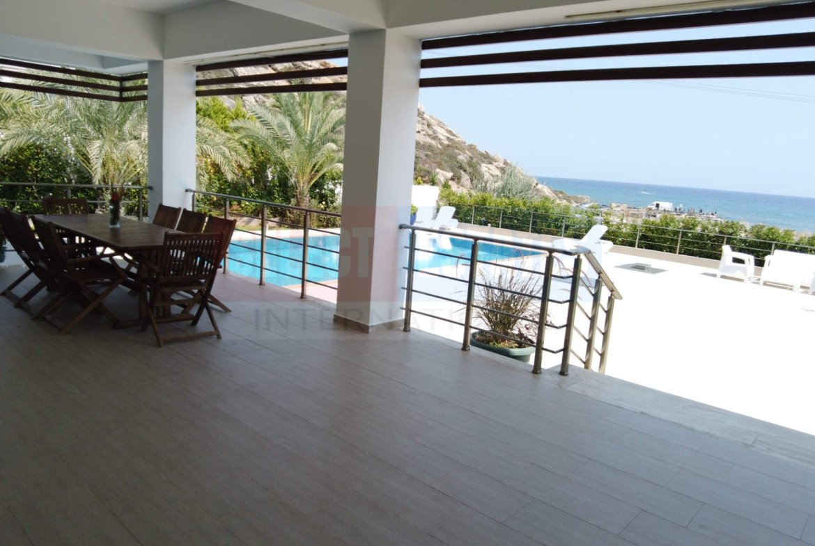 Beach front luxury villa
