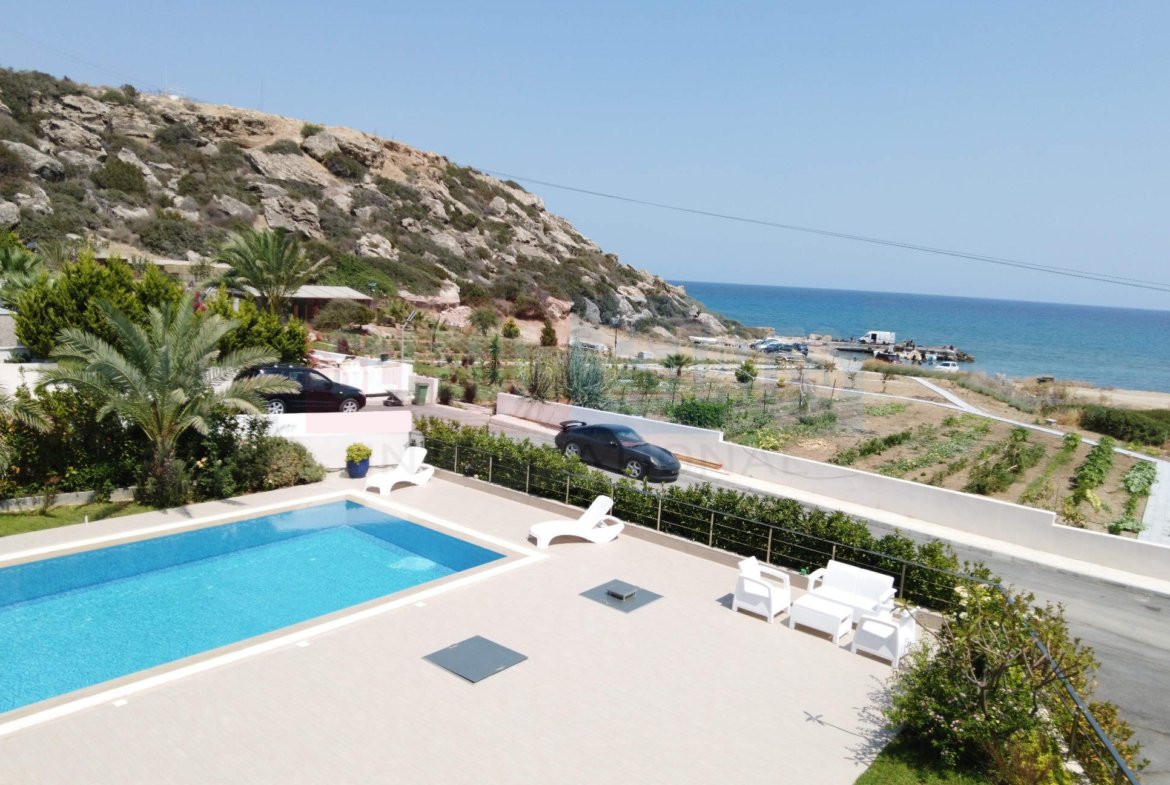 Beach front luxury villa