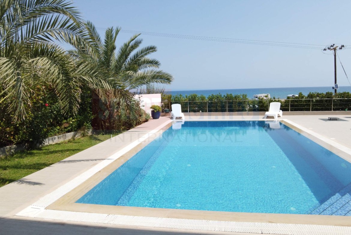 Beach front luxury villa