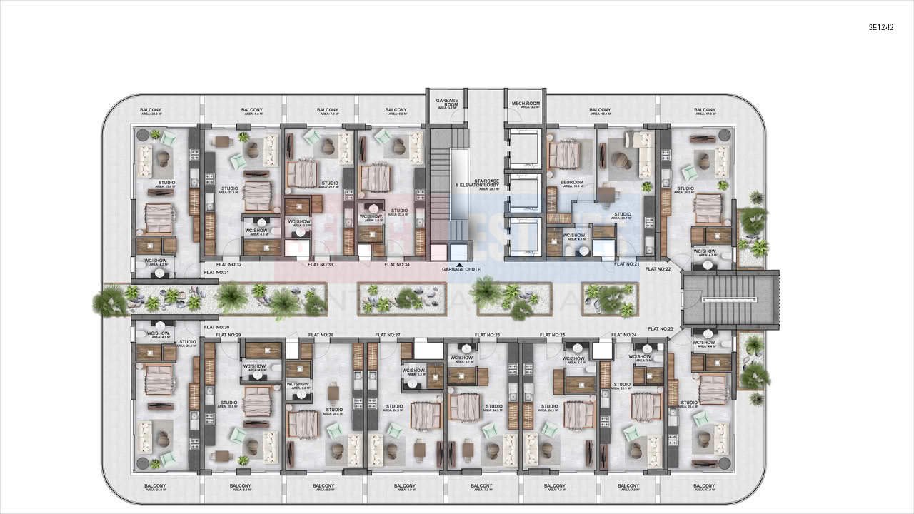 Luxury Studio Apartment in Gaziveren