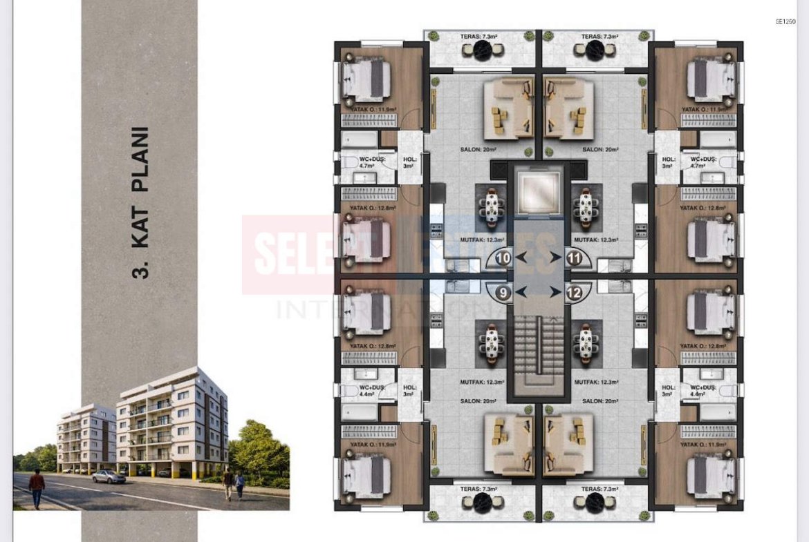 Modern Apartment in Baykal, Famagusta