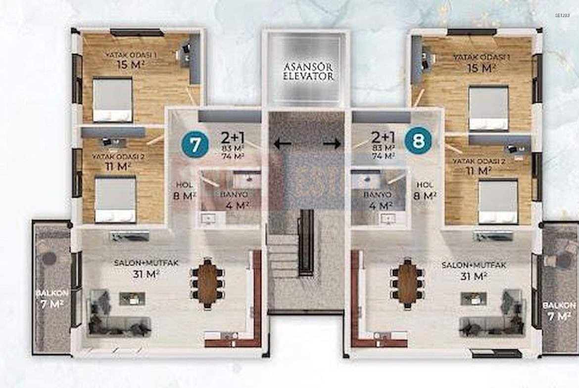 İskele For Sale 2 1 Apartment