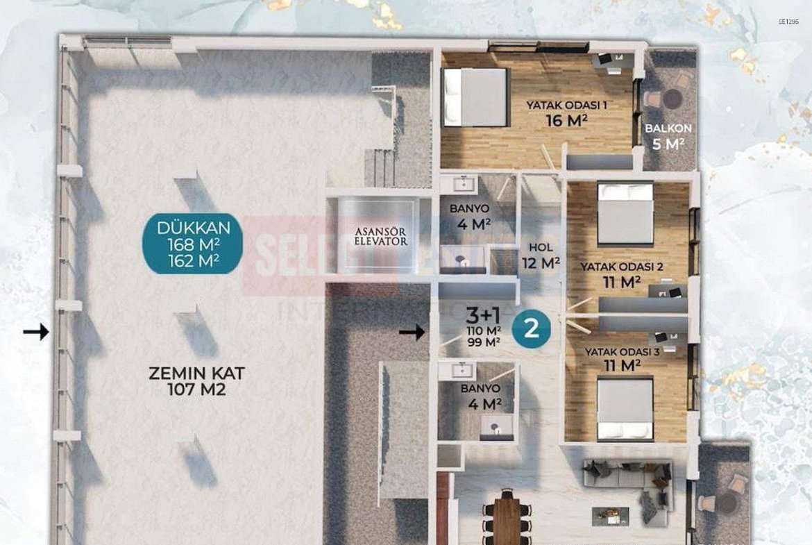 Yeni Boğaziçi Three-Bedroom Apartment