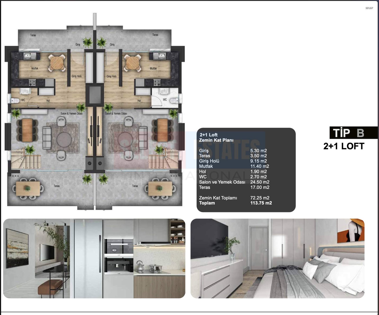 Modern 2+1 Townhouse in Alsancak