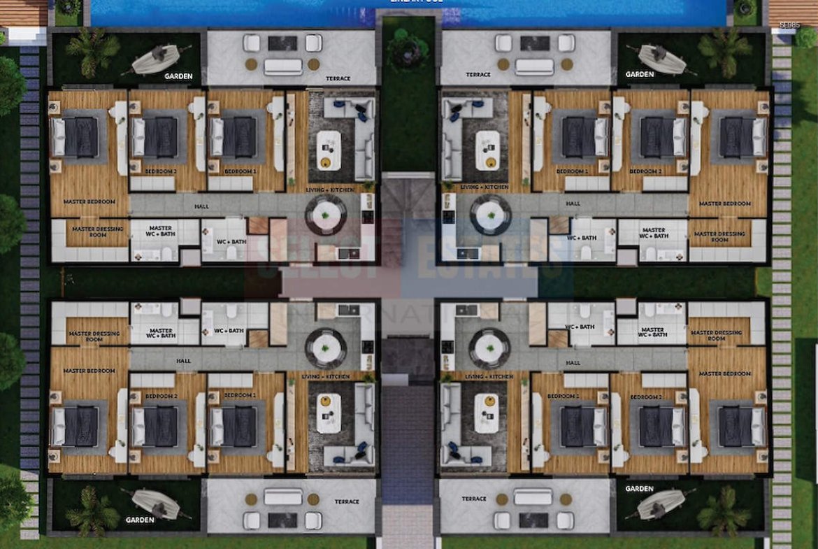 Luxury Garden Apartment in Lapta
