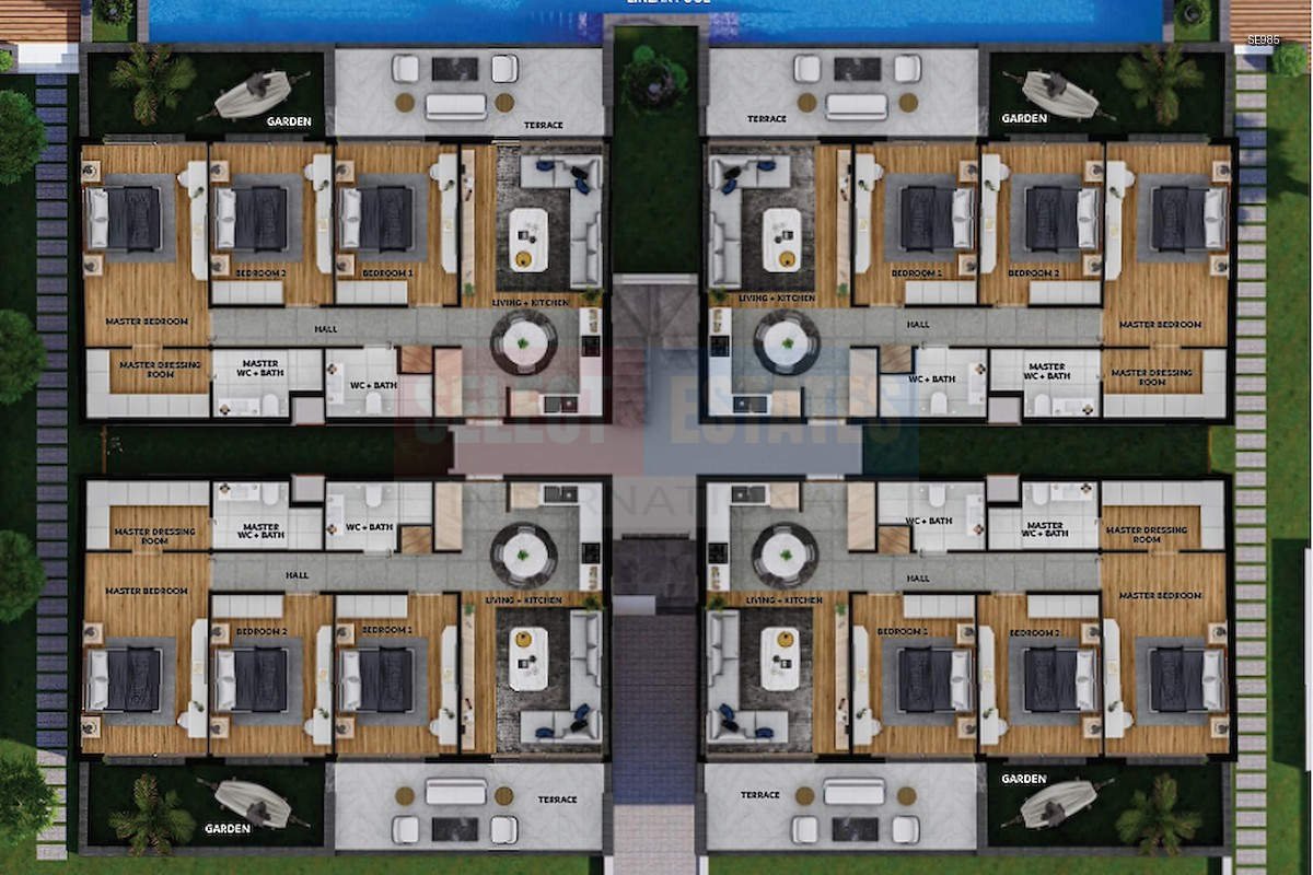 SE985_019 Luxury Garden Apartment in Lapta