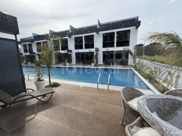 Town House with Pool and Terrace in Karşıyaka, Ready to Move