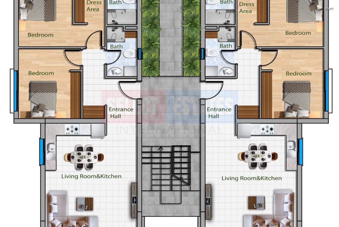 Modern Apartment Ready for Immediate Delivery in Zeytinlik