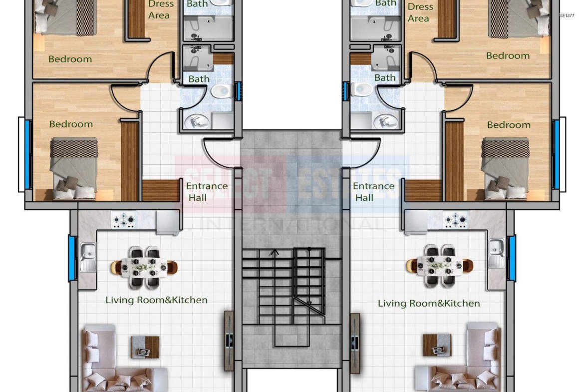 Modern Apartment Ready for Immediate Delivery in Zeytinlik