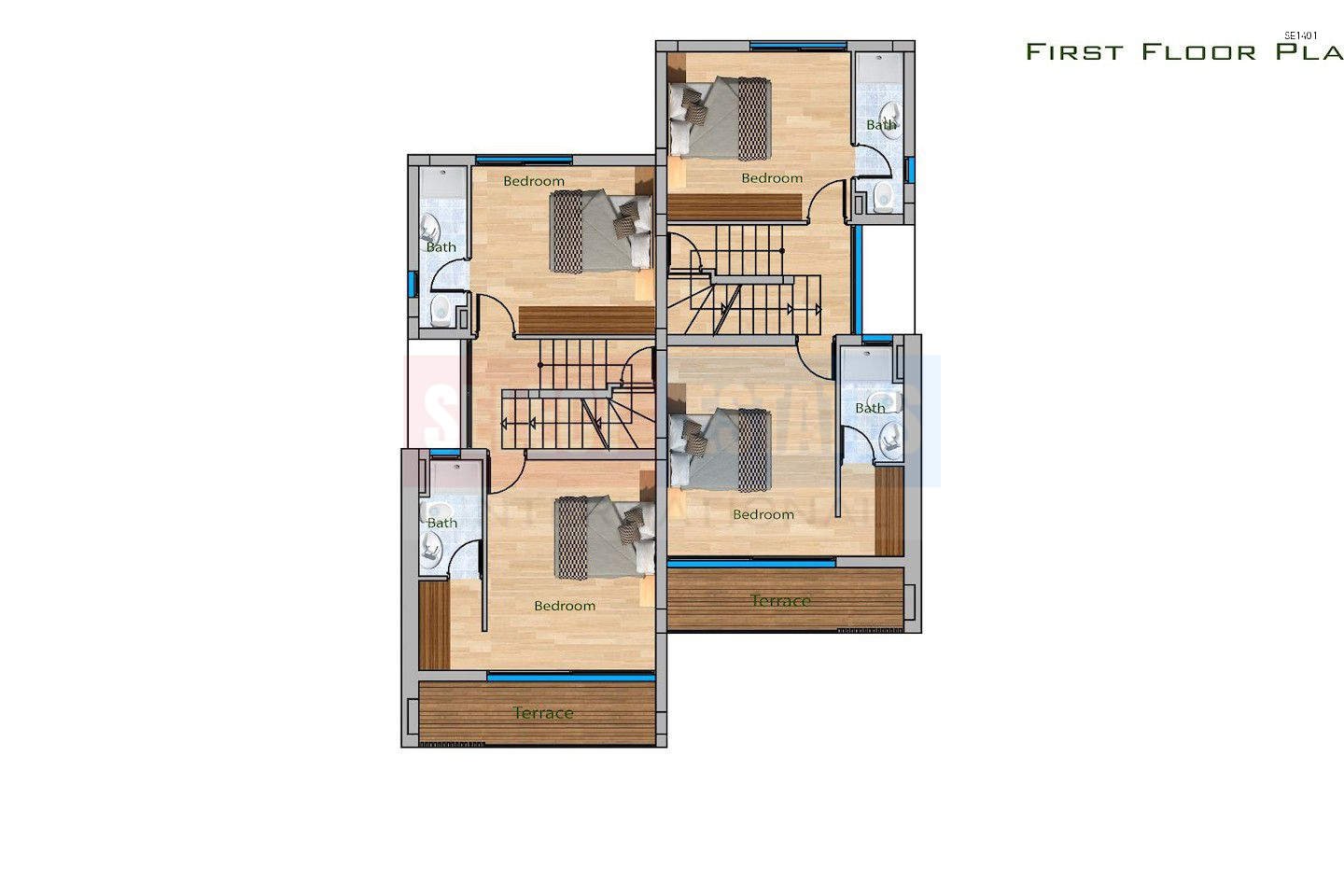 Luxury Semi-detached Villa in Zeytinlik