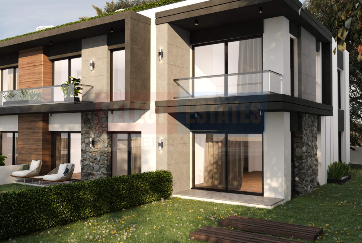 Semi-detached Villa with Terrace in Lapta