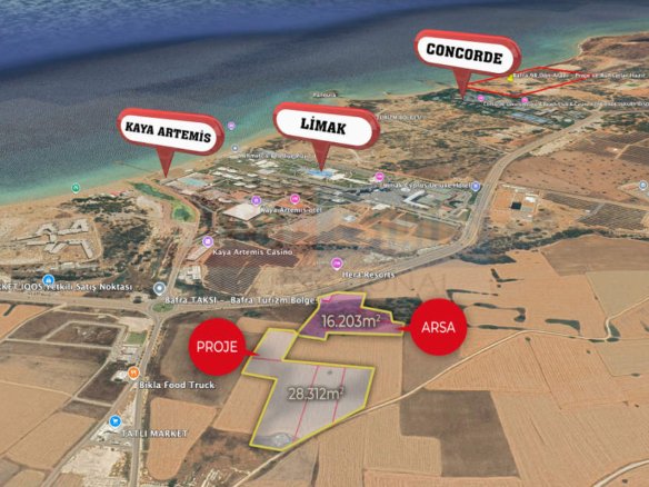 Investment Land for Sale in Bafra, Iskele – Only 80m from the Sea
