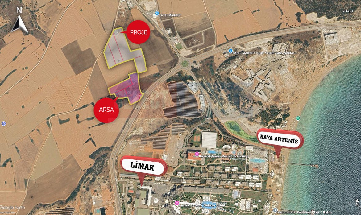 Investment Land for Sale in Bafra, Iskele – Only 80m from the Sea